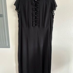 Style & Co. Black Button-Front Midi Dress